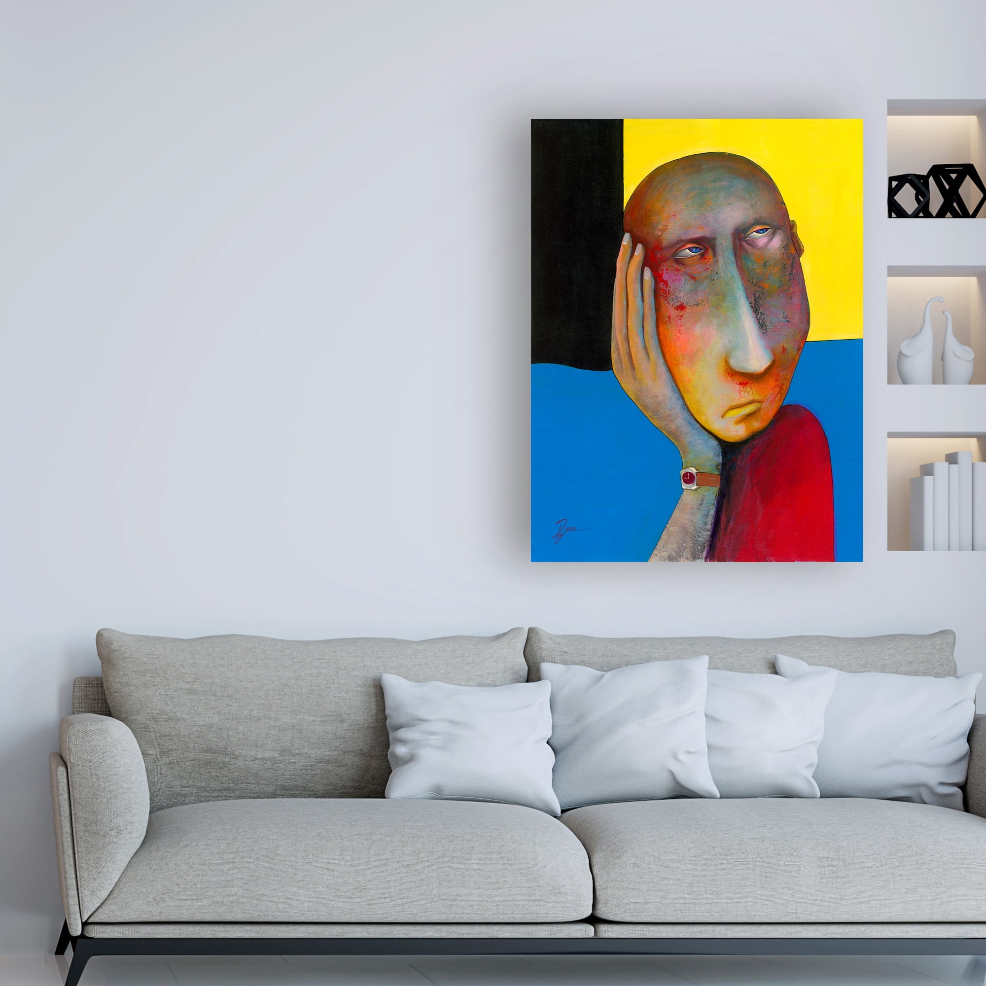 Trademark Fine Art 'I just don't Care' Canvas Art by Ronny Z