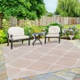 thumbnail image 2 of Geometric Indoor/ Outdoor Area Rug, 3'5" x 5'5", Beige, 2 of 9