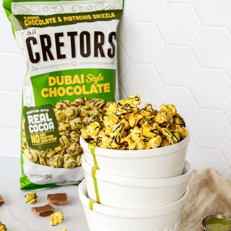 G.H. Cretors Dubai Style Chocolate Drizzled Popped Corn, 5.75