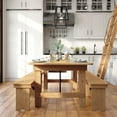 thumbnail image 5 of Flash Furniture Hercules 7' x 40" Rectangular Antique Rustic Light Natural Solid Pine Folding Farm Table, 5 of 11