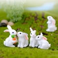 thumbnail image 3 of Linyer Rabbit Adornment Practical Lovely Exquisite Vivid Bunny Statue Interesting Multi-functional Small Bunny Figurine Type 7, 3 of 6