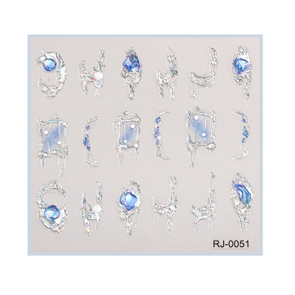 5D Embossed Adhesive Art Stickers Decals French Line Art Stickers Manicure Decorations