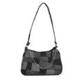 thumbnail image 1 of Retro Mujer Denim Hit Color Hombro Axila Bolso Cadena Bolsos (Negro) Tmvgtek Oficina Multiescena Multifunción, 1 of 9