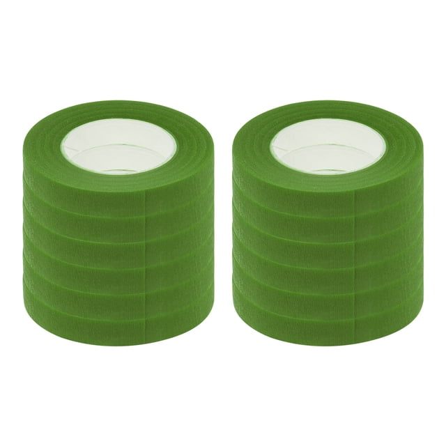 Uxcell 12 rollos de cintas florales de 1/2 pulgada y 30 yardas, cinta adhesiva impermeable para envolver ramos de flores, verde lima