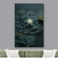 thumbnail image 3 of wall26 Canvas Print Wall Art White Water Lily Floral Botanical Lily Pad Lake Nature Wilderness Photography Realism Decorative Yoga Multicolor Relax/Calm for Living Room, Bedroom, Office - 12"x18, 3 of 5