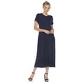 thumbnail image 2 of White Mark Women's Short Sleeve Drop Waist Maxi Dress, 2 of 6