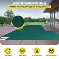 thumbnail image 4 of 18 ft x 34 ft Rectangular Winter Safety Pool Cover with Left Step - Heavy-Duty Triple-Stitched Mesh, Rain Permeable, Includes Installation Hardware - for Inground Pools, 4 of 7