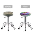 thumbnail image 5 of Hirioo Colorful Glitter Dagon Fruit for Round Bar Stool Seat Covers Washable Stool Cushion Slipcover Elastic Bar Chair Covers for 12-14 Inch Chair-14 inch, 5 of 7