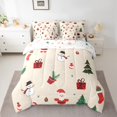 thumbnail image 2 of Manfei Children Merry Xmas Bedding Comforter Set 7pcs, Snowman Santa Claus Full Bedding Set, Christmas Tree Stocking Fitted Sheet Flat Sheet, Luxury Bedroom Decor, 2 of 8