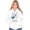 thumbnail image 3 of Popeye Patriotic American Flag Strong Unisex Plus Size Zip Hoodie Brisco Brands 2X, 3 of 5