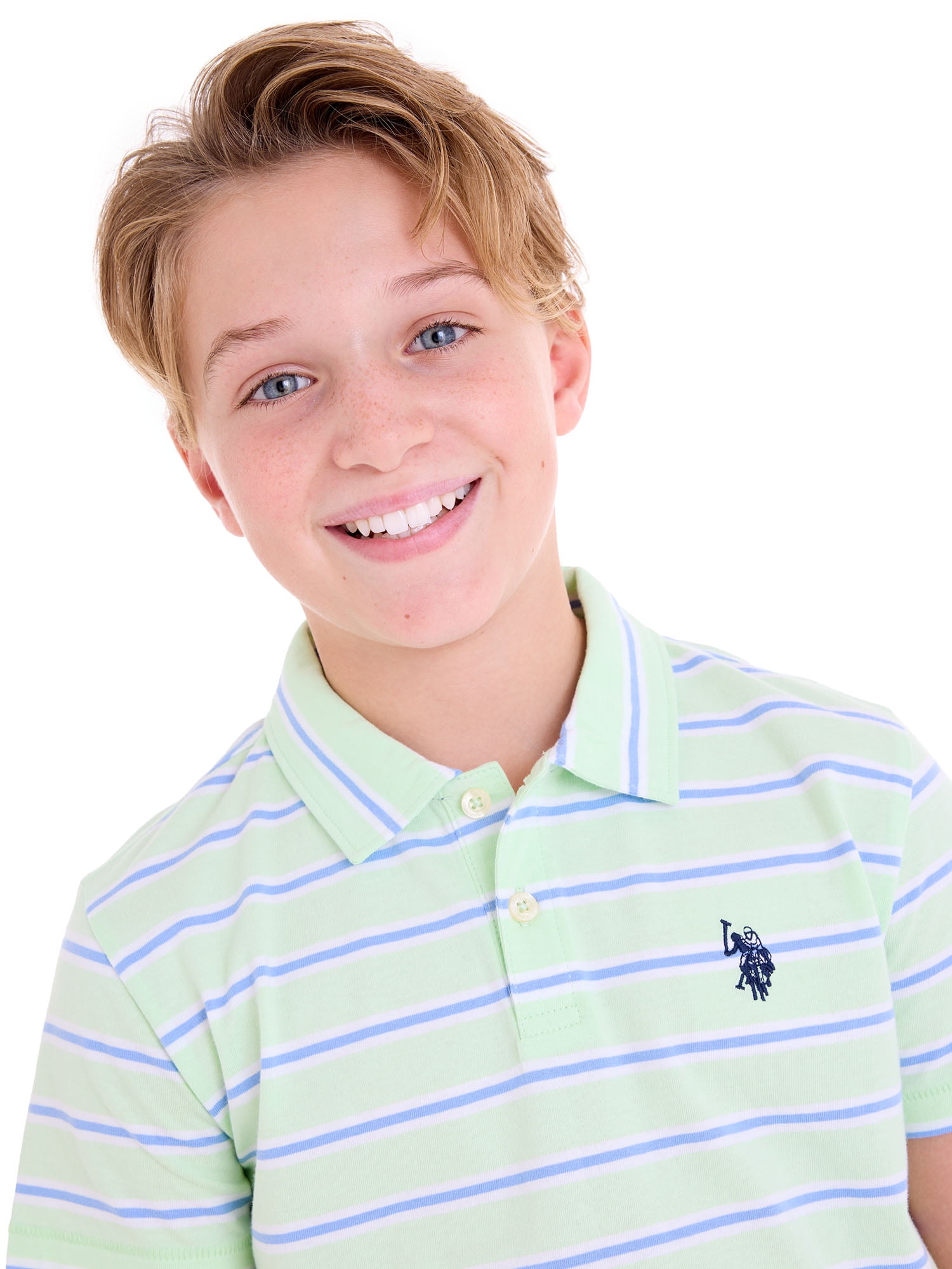 U.S. Polo Assn. Boys Stripe Jersey Polo Shirt, Sizes 4-18