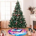 thumbnail image 5 of Lsque Geometry Dash Print Christmas Tree Skirt, Tree Skirt with Ties or Velcro, Perfect for Holiday Decorations, Halloween, and New Year-30", 5 of 7