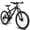 27in + Black&Blue + Carbon Steel, variant on A2660 26 Inch Mountain Bike, 21-Speed Disc Brakes, Durable Frame, Front, Rear Dual-Shock Absorption, Unisex for Commuting, Travel, School, Mountain and City Road Cycling