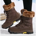 thumbnail image 2 of Womens Snow Boots Winter Fur Lined Waterproof Walking Boots Lightweight Outdoor Ankle Boots Ladies Warm Shoes Anti-Slip Mid Calf Boots, 2 of 15