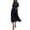 Blue, variant on Sngxgn Women's Crew Neck Lounge Long Dress Elegant Long Sleeve Ribbed Bodycon Maxi Dresses(Blue,L)