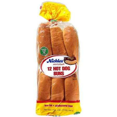 Nickles: Enriched Hot Dog Buns, 17 oz