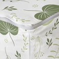 thumbnail image 4 of Vintage Palm Rectangle Pouf, Round Botanic Leaves Berries Floral Motifs Pattern on Plain Backdrop, Foot Stool for Living Room Office Ottoman with Cover, 25", White and Multicolor, by Ambesonne, 4 of 4