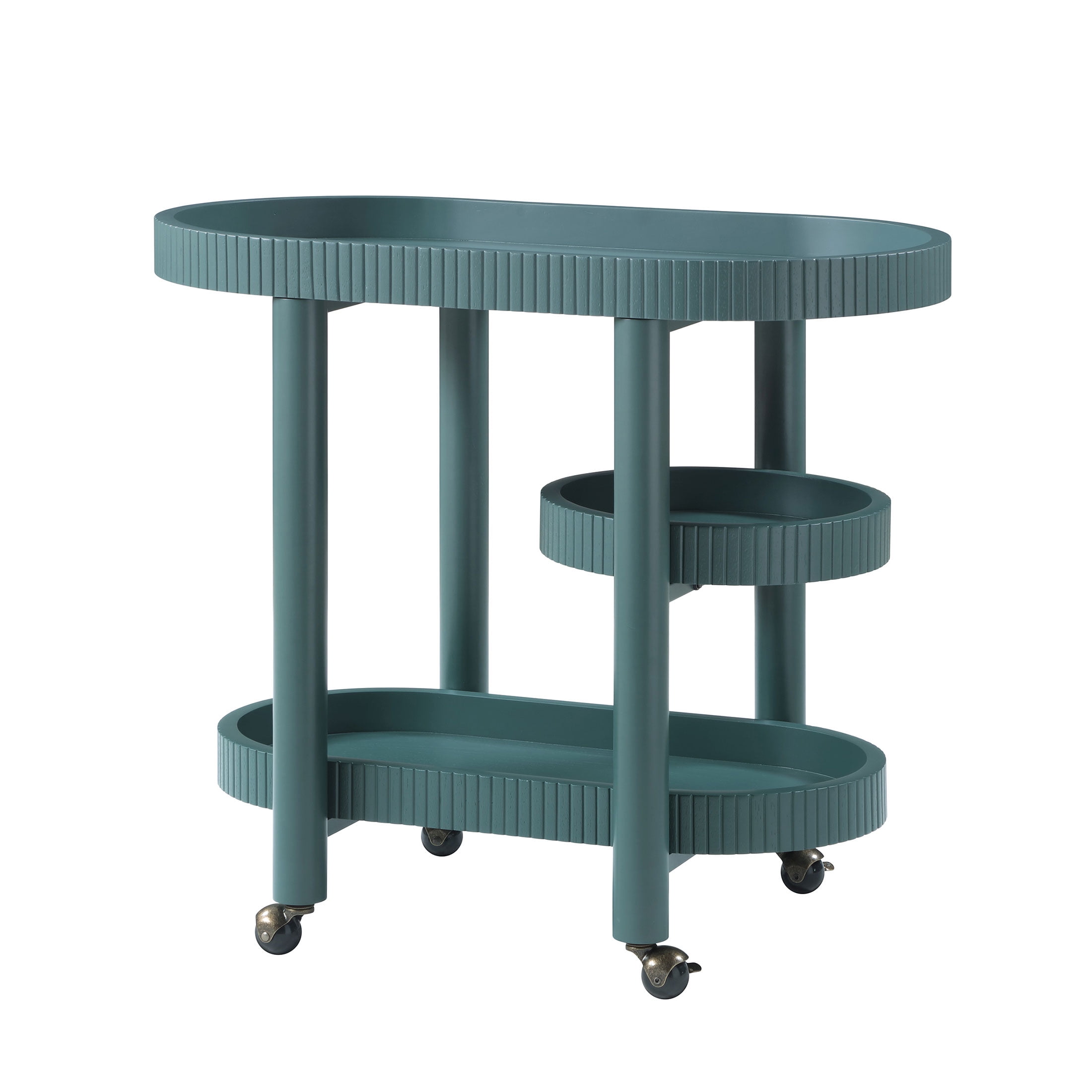 Beautiful Drew Bar Cart by Drew Barrymore, Thyme Green Finish