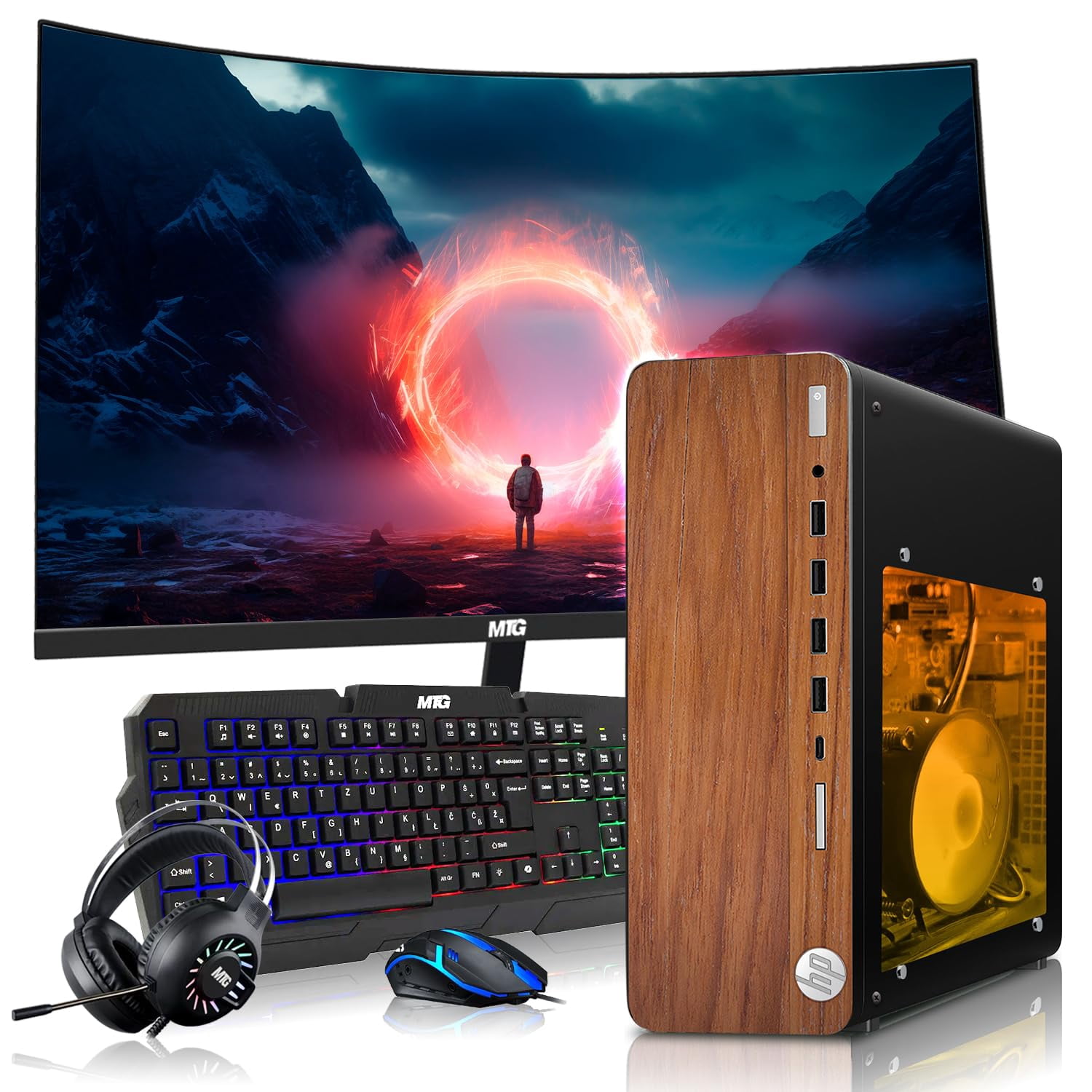 Restored HP Full Dark Gaming PC Desktop Computer – AMD Pro A10-9700,GT ...