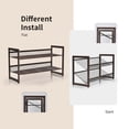thumbnail image 4 of Costway Étagère à Chaussures à 2 Niveaux Ajustable à Plat Support de Rangement pour Chaussures, 4 of 10