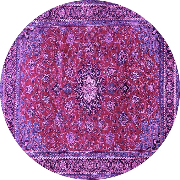 Ahgly Company Indoor Round Persian Purple Traditional Area Rugs, 6' Round