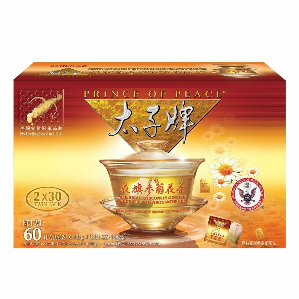 Prince of Peace American Ginseng Tea with Chrysanthemum (2 boxes X 30