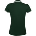 thumbnail image 2 of SOLS - Polo piqué de manga corta modelo Pasadena Tipped para mujer (Gris Jaspeado/Marino), 2 of 3