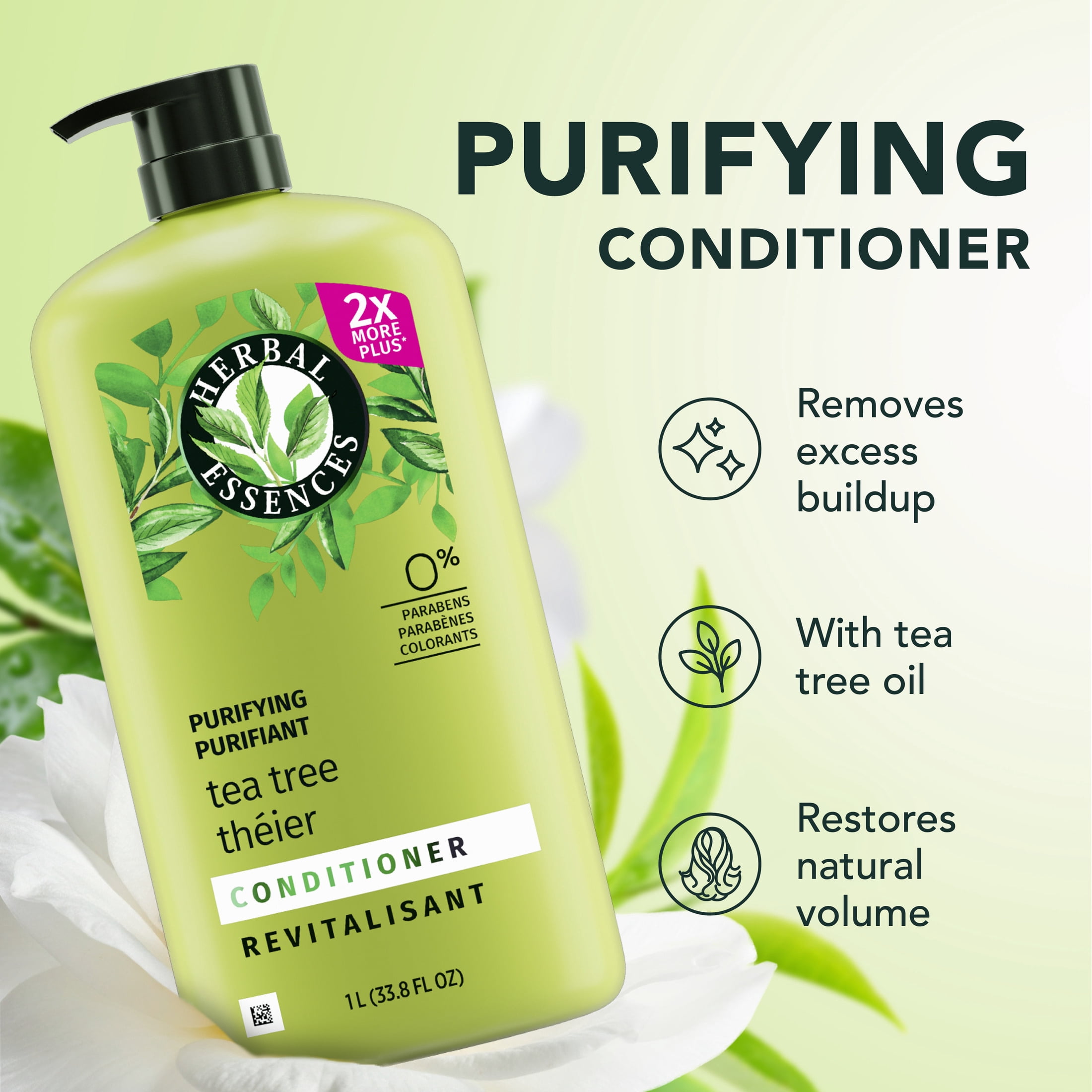 (3 pack) Herbal Essences Purifying Conditioner, Tea Tree, 33.8 fl oz