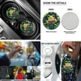 thumbnail image 5 of Jeiento Cute Tree Frog 13 PCS Car Seat Cover Full Set, with Steering Wheel Cover Seat Belt Strap Cover Armrest Cushion Cup Coaster Keychain Lipstick Holder Green Auto Decor Fit for SUV Van Sedan, 5 of 8