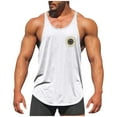 thumbnail image 2 of Vetsdori Workout Tank Tops for Men 100% Cotton Sleeveless T Shirts Fitness Summer Undershirts Crew Neck,Muscle Slim Fit Mens Tanks Graphic,M, 2 of 5