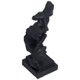 thumbnail image 3 of Adornos de figuras de resina, estatua de Keep Silence, estatua de pensador interesante, esculturas abstractas de figuras de hombres construidas para precisión, 3 of 8