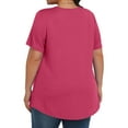 thumbnail image 6 of Stylish Olyvenn Plus Size Tops for Women Dressy Crew Neck Boho Summer Blouses Pleated Tunic Tops to Hide Belly Loose Fit Pink XXXXL, 6 of 8