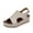 Beige, variant on Busydd Women's Sandals Open Toe Solid Color Wedge Sandals for Women Comfortable Elastic Straps Sandals Dressy Trendy Walking Sandals