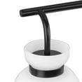 thumbnail image 5 of Lexie Collection Three-Light Matte Black Contemporary Vanity Light, 5 of 12