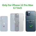 thumbnail image 2 of Funda para iPhone 12 Pro Max con diseño de mariposa y purpurina, protección completa para lente de cámara, iPhone 12 Pro Max, fundas para teléfono para mujeres y niñas, suave TPU transparente a p, 2 of 5