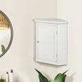 thumbnail image 2 of Teamson Home Glancy One Shutter Door Wooden Removable Corner Wall Cabinet, White, 2 of 8