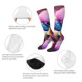 thumbnail image 3 of Naloa Rainbow Poodle Urban Street Knee Socks, High Socks Long Stretchy Sock Women Knee High Stocking, Long Socks for Women, 3 of 6