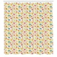 thumbnail image 3 of Botanical Shower Curtain, Cheerful and Tender Spring Season Theme Flowers Butterflies and Green Leaves, Fabric Bathroom Set with Hooks, 69W X 84L Inches Extra Long, Multicolor, by Ambesonne, 3 of 3