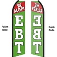We Accept EBT/ATM Here 2 Pack of Swooper Flag Sets Includes 2