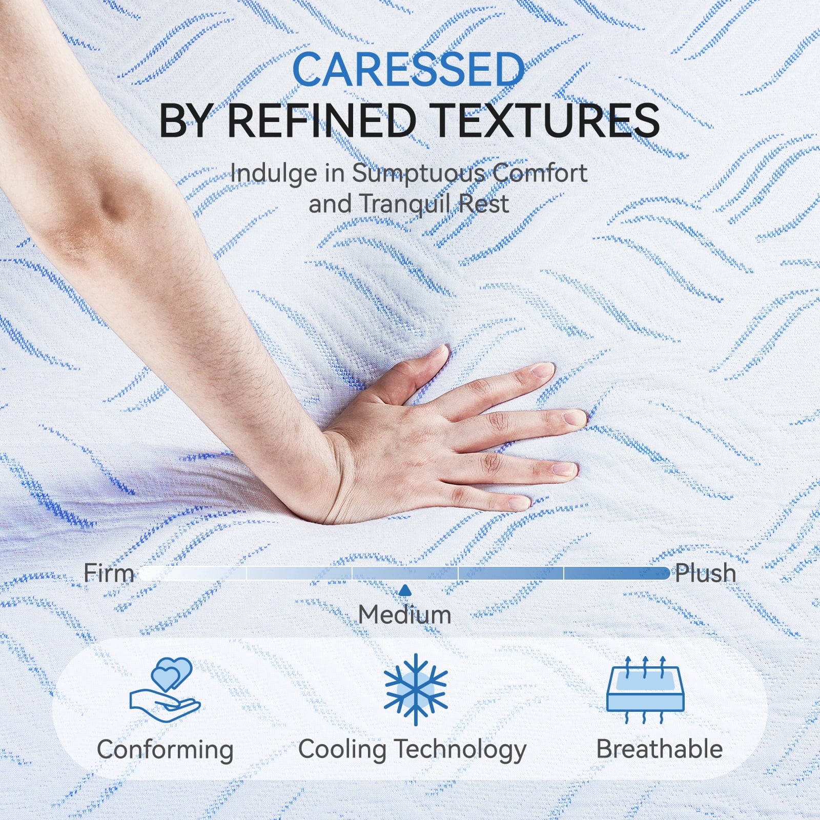KOW 12 inch Full Szie Memory Foam Mattress in a Box,Medium,Euro Top,Cooling & Pressure Relief