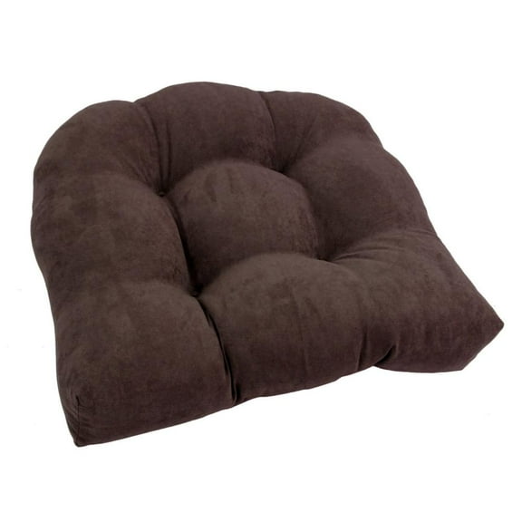 Blazing Needles 19-inch U-Shaped Microsuede Tufted Dining Chair Cushion  93184-1CH-MS-CH