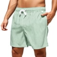 thumbnail image 4 of RMGVDSD Mens Striped Casual Shorts Drawstring Waist Beach Shorts With Pockets Mens Swim Trunks Swimming Shorts Summer Bathing Suit Gym Active Shorts, 4 of 4