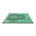 thumbnail image 2 of Ahgly Company Machine Washable Indoor Rectangle Persian Turquoise Blue Traditional Area Rugs, 8' x 10', 2 of 4