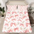 thumbnail image 2 of Homewish Cute Bow Tie Bed Sheets,Kawaii Daisy Country Flower King Sheets,Pink Ribbon Bowknot Sheet Set For Girls Teens,Super Cozy Room Decor,4-Piece, 2 of 7