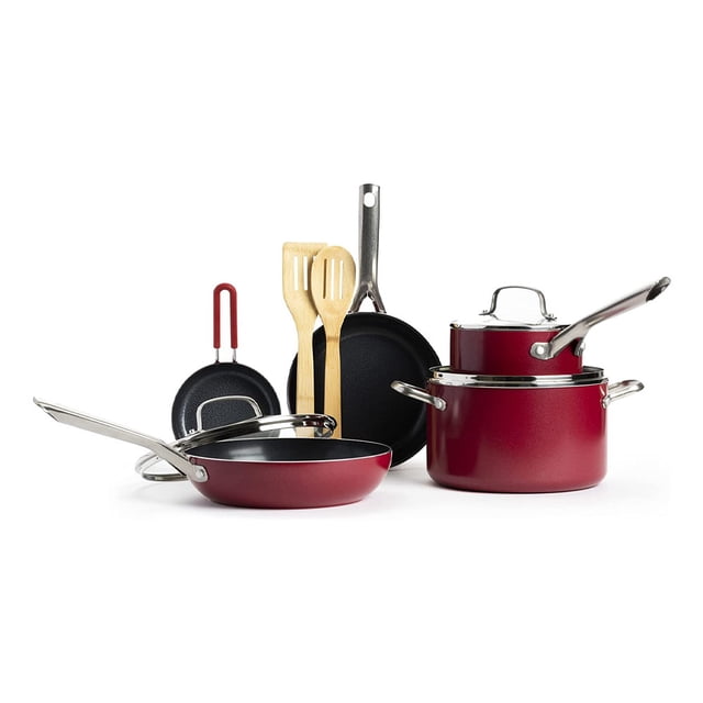 Set de Utensilios de Cocina Red Volcano 10 Piezas Italian Volcano Red Volcano