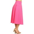 thumbnail image 3 of White Mark Women's Plus 'Tasmin' Flare Midi Skirts, 3 of 4
