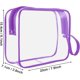 thumbnail image 2 of Neceser de Viaje Transparente TSA, Bolsa de Maquillaje PVC Impermeable con Asa, Costuras Reforzadas, para Equipaje de Mano, Unisex para Cosméticos y Aseo Purple, 2 of 4