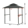 thumbnail image 5 of Outdoor Canopy Gazebo with LDE Light, 8 x 5 Ft Grill Gazebo Hardtop for Backyard, Patio Gazebo Clearance, 2-Tier Barbecue Canopy Shelter, Gazebo Tent with Bottle Opener, Mesh Shelves and Hooks, B1847, 5 of 11