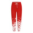 thumbnail image 4 of Hfolob Women's Pants Womens Fashion Pants Christmas Printed Leggings Oversized Sportswear Pants For Women, 4 of 4
