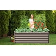 thumbnail image 3 of Galvanized Raised Deep Garden Bed 6x3x2 ft Steel Rust-Resistant Planter Box Outdoor Gardening Large Elevated Metal Container for Vegetables, Herbs, Flowers, shrub, fruit trees seedlings Brown, 3 of 10